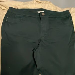 Christopher & Banks hunter green pants stretch